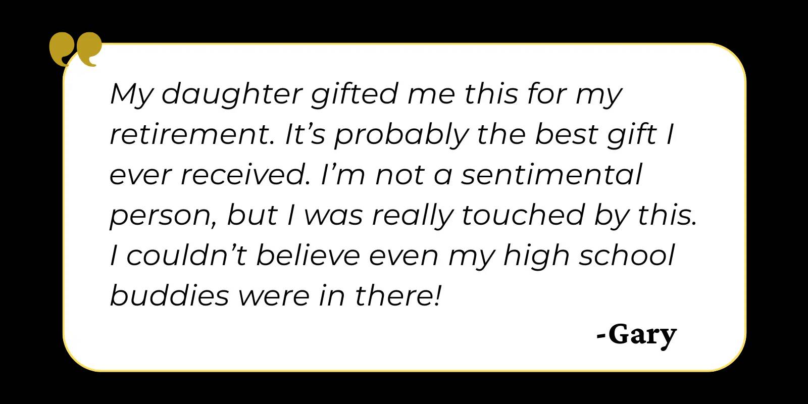 Gary's quote about his book